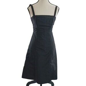H&M Dress Womens Size 4 Black Sleeveless A-Line Cocktail Party Dress Square Neck